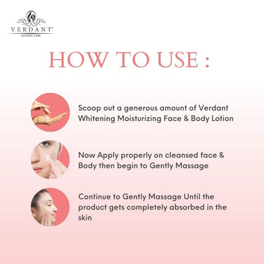 Verdant Natural Care Skin Brightening Body Lotion with SPF 20 | Daily Moisturizer & Deep Hydration - No Parabens, Sulphates - 200 ml